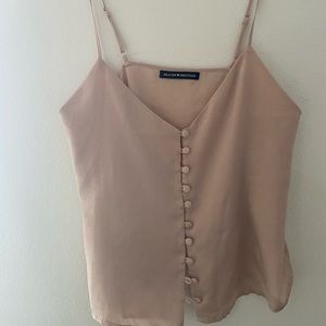 Brandy Melville Silk Pink Champagne Tank